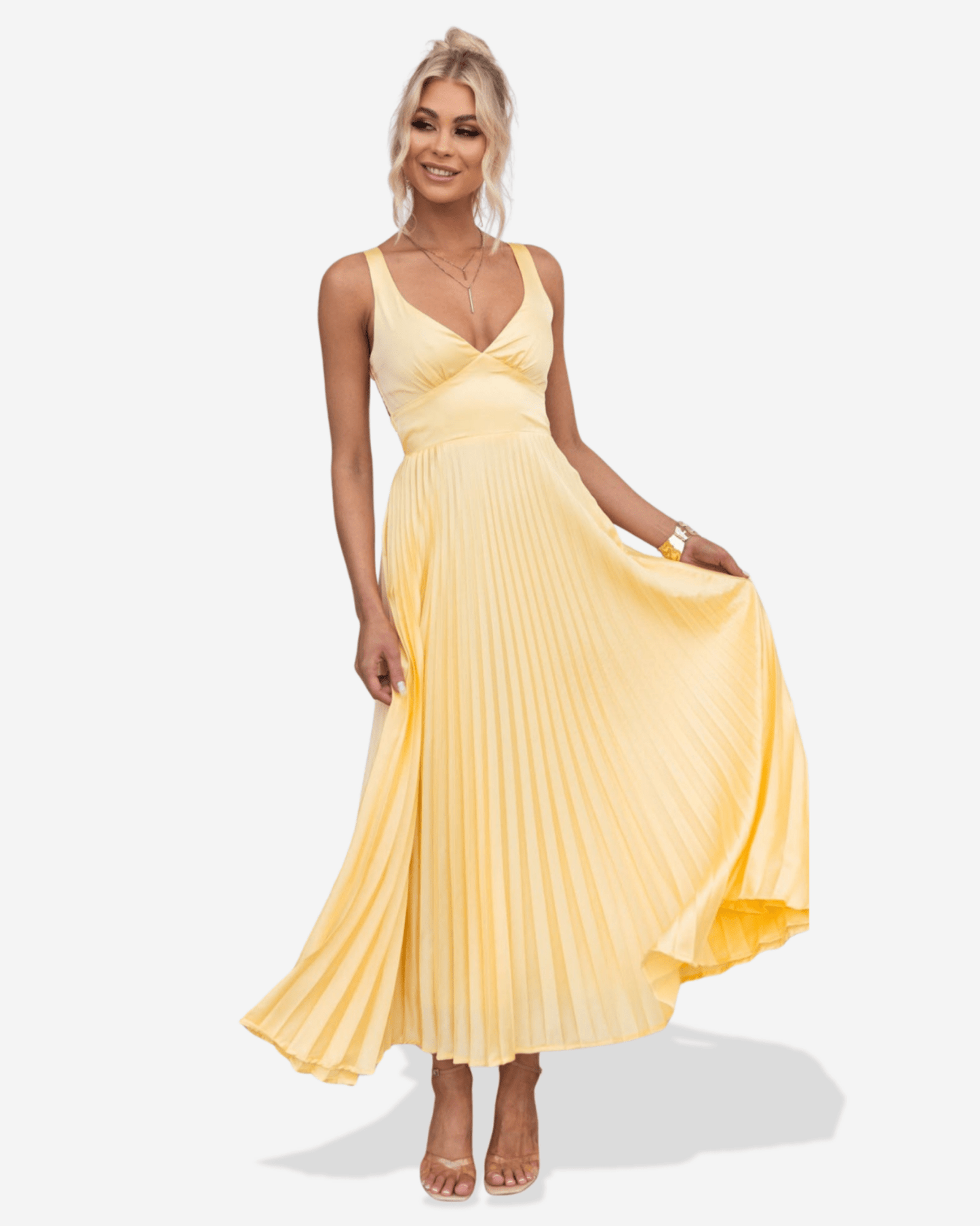 Lucy Pleated Maxi Dress